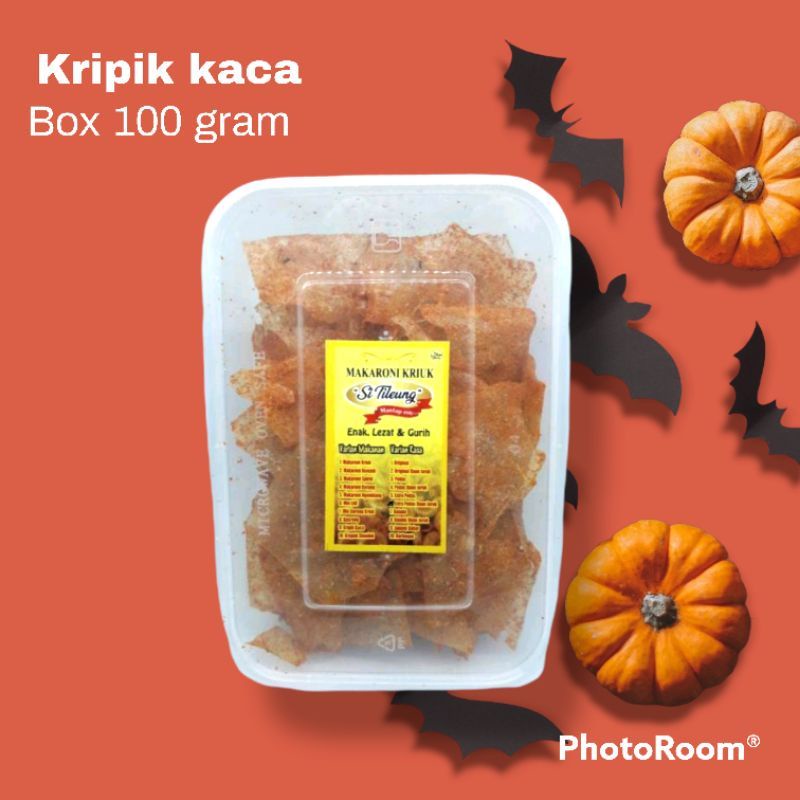 

Kemasan box 100 gram kripik kaca