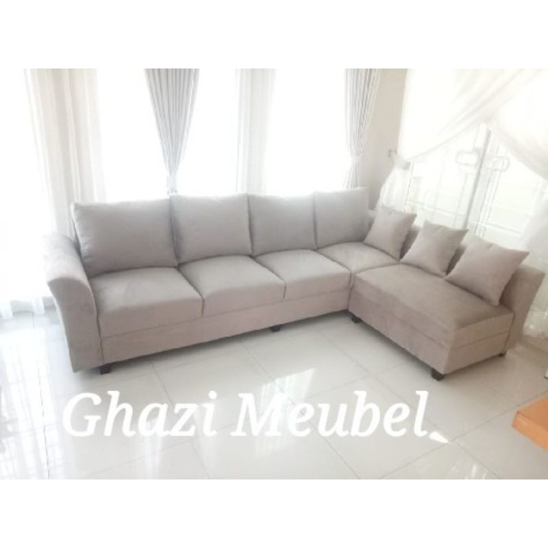 sofa premium - sofa besar - sofa mewah - sofa L modern - sofa ruang tamu
