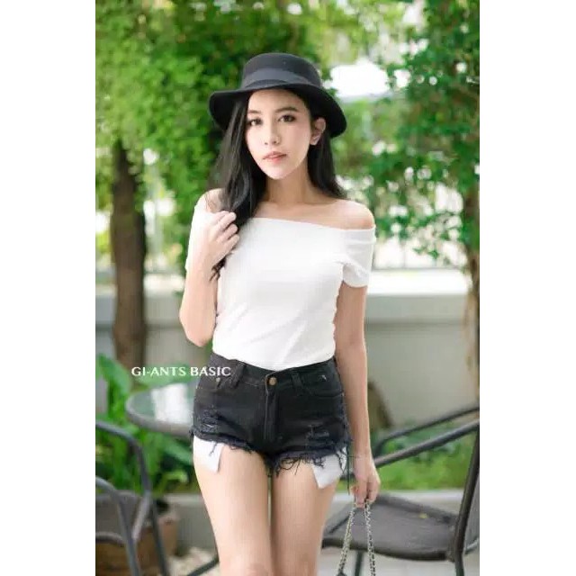 GIANTS BASIC | ATASAN GIANTS STUDIO | BAJU BANGKOK | KAOS GI-ANTS SHOP SABRINA LENGAN PENDEK | BAJU 