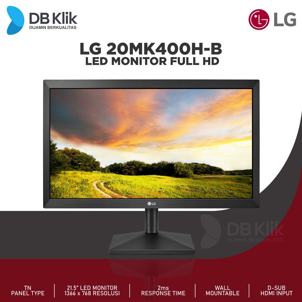 Monitor LED LG 19.5 Inch 20MK400H-B / HDMI