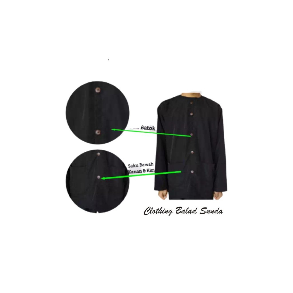 set baju pangsi sunda  dewasa / pangsi hitam jawa barat  / baju adat sunda / baju silat sunda