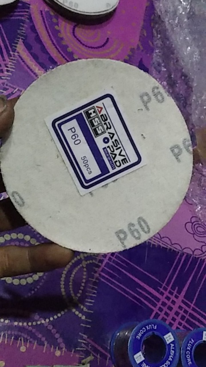 Hss Amplas Velcro Grit 60 Amplas Bulat Tempel Mesin Gerinda - Satuan