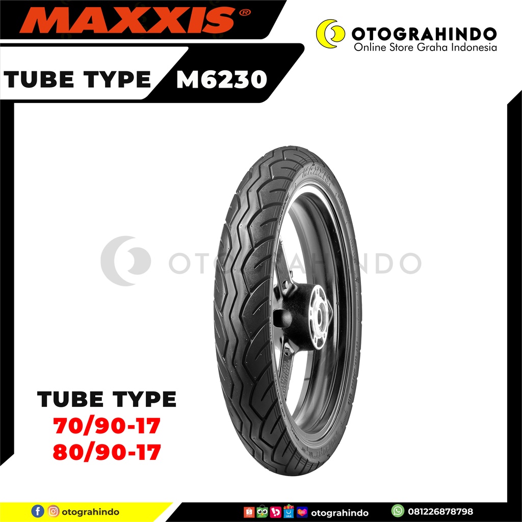 Ban Luar Motor MAXXIS M6230 70/90 80/90 Ring 17  TUBETYPE Ban Motor Bebek Standar Depan Belakang Honda Supra Jupiter Satria