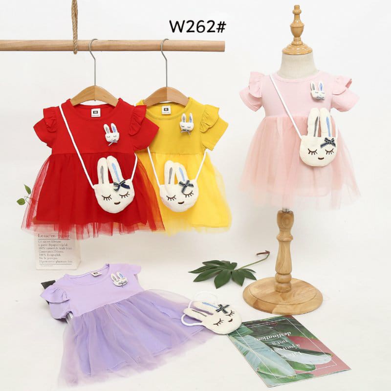 HappyOliver DRESS TWIN BUNNY BAGS 262 EBV Baju Dress Anak Perempuan Import 6 bulan - 3 tahun/Dress Bayi Perempuan/Gaun Bayi Perempuan/Dress Pesta/Dress Bayi