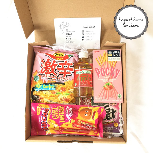 HAMPERS SNACK/SNACK BOX / SNACKBOX / KADO SIDANG / KADO WISUDA / KADO ULANG TAHUN