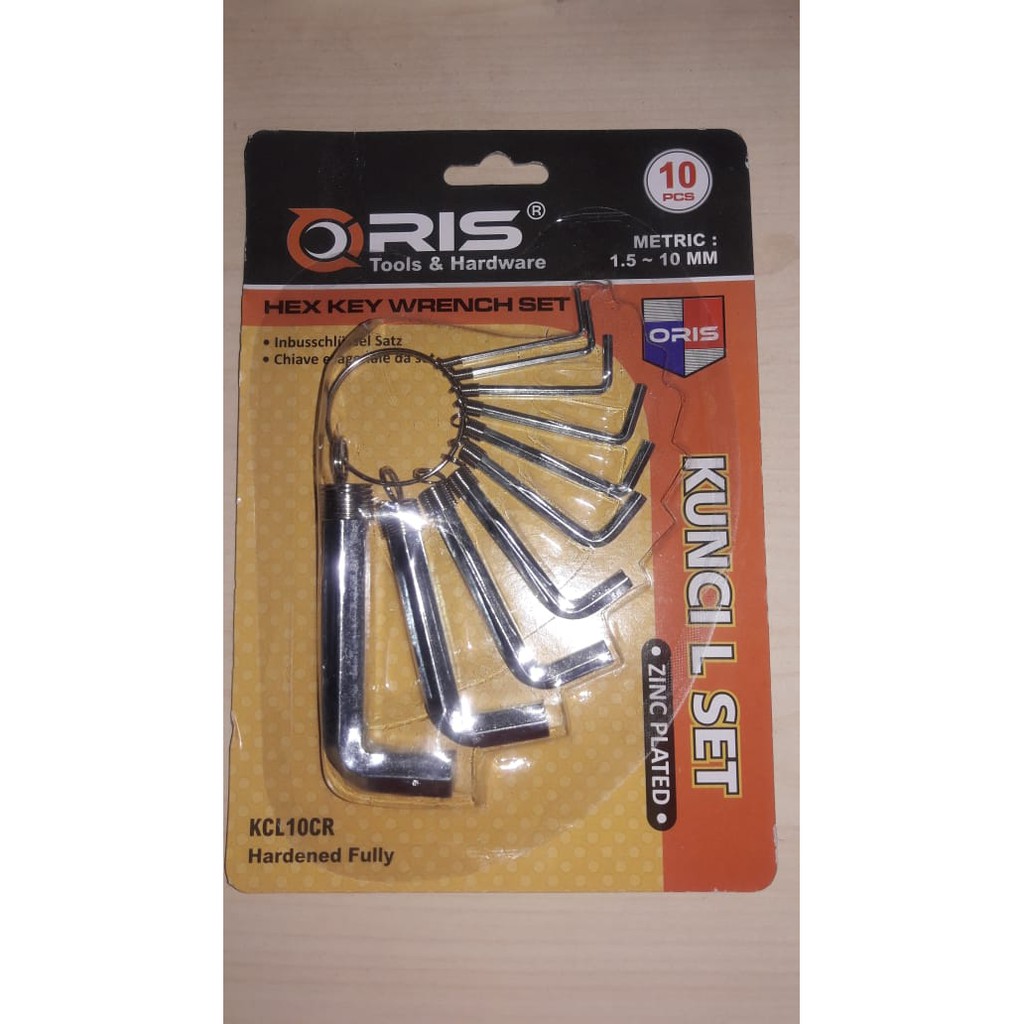 ORIS PENDEK KUNCI L SET 10PCS