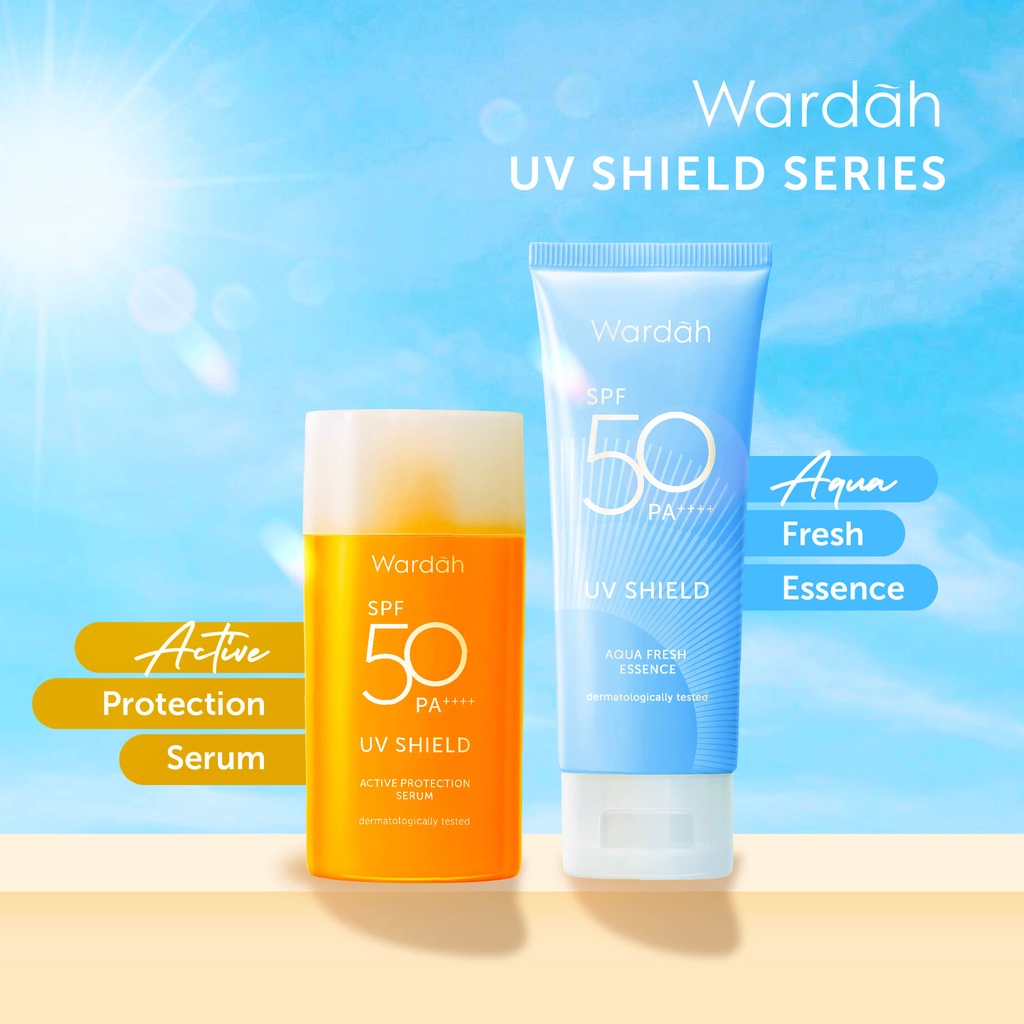 wardah sunscreen spf 50 biru  PA ++++ 30 ml menghidrasi kulit