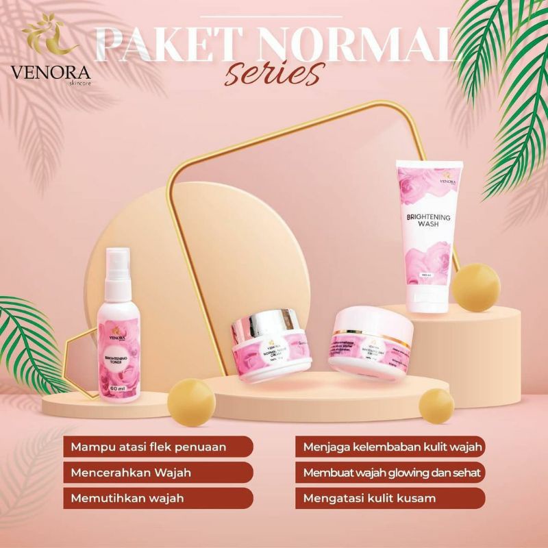 VENORA SKINCARE PAKET NORMAL / ACNE / BRIGHTENING / LUMINOUS