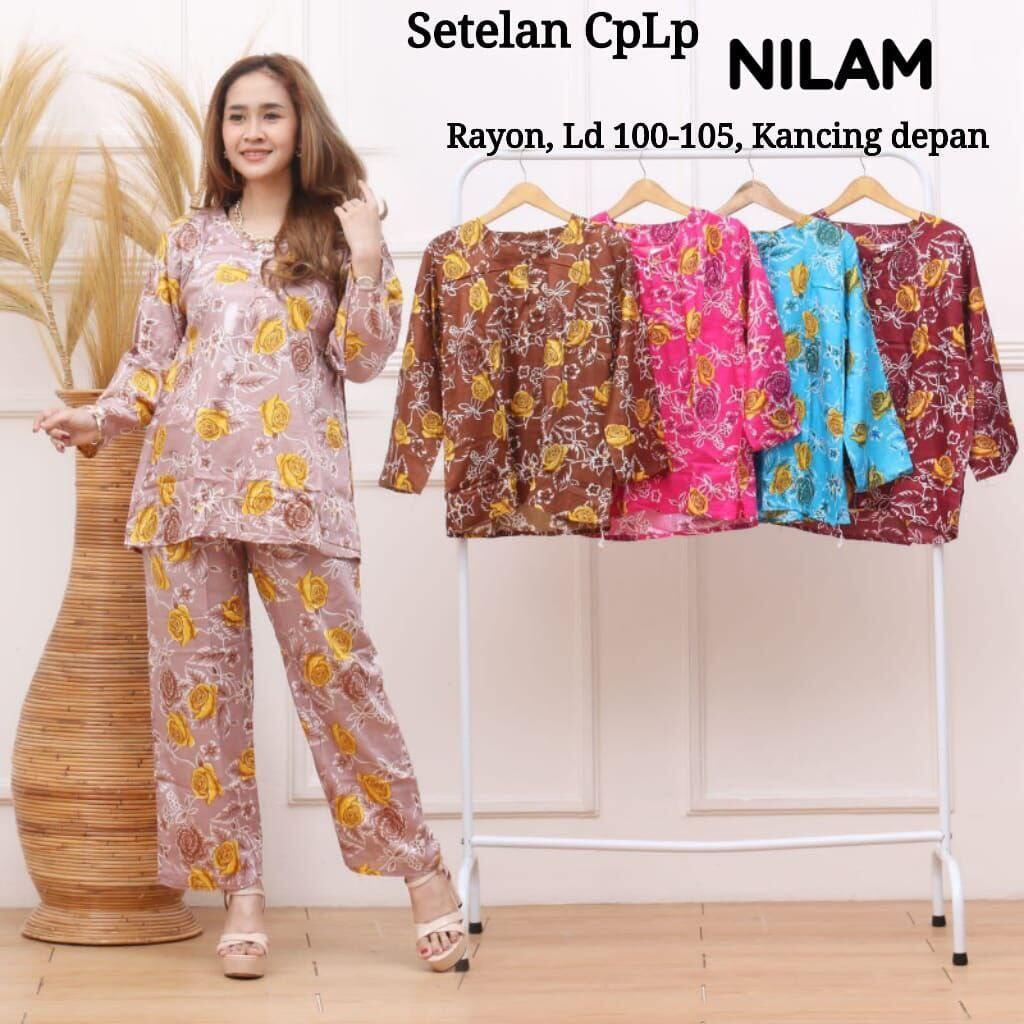 SETELAN BATIK DEWASA LD 105 / SETELAN BATIK BATIK PANJANG / SETELAN REMAJA BATIK / SETELAN BATIK ASL