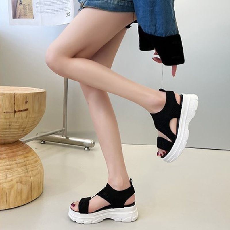 9013 Sandal Tali Wanita Nyaman Sendal Wedges Import Terbaru Murah