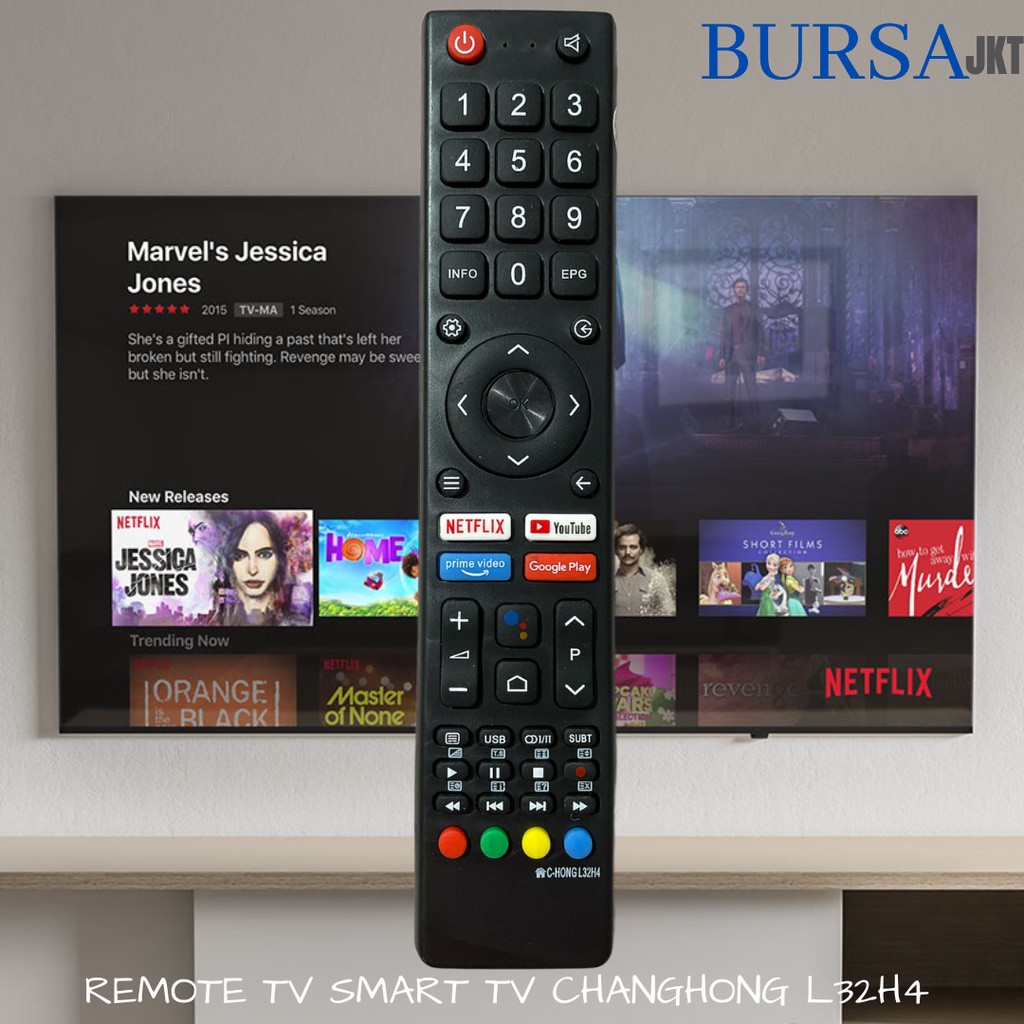 REMOTE TV CHANGHONG SMART TV ANDROID YOUTUBE NETFLIX USB L32H4 L40H4 L32G3 LED