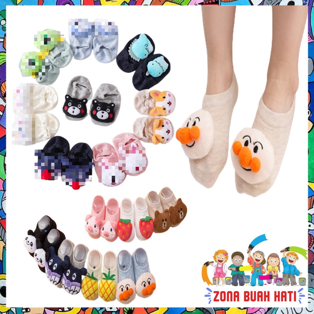 ZBH Kaos Kaki Bayi Karakter Lucu 6478 Kaos Kaki Bayi Anti Selip Kaos Kaki Bayi Mata Kaki Import Murah