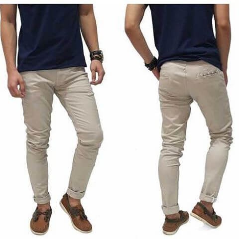 CELANA Pria SLIMFIT Panjang chino KERJA HARIAN HITAM MOCCA ABU GREY KREAM CREAM Sz 27 - 36