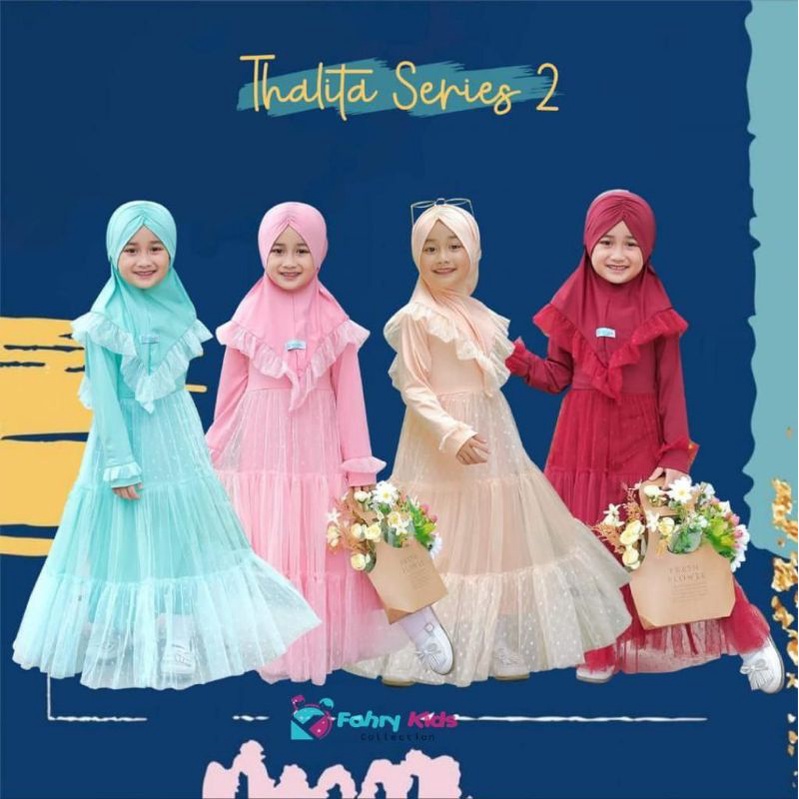 FAHRI KIDS Thalita series kids gamis anak gamis tutu gamis free hijab anak gamis cantik anak gamis muslim anak