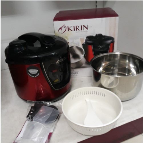 KIRIN Rice Cooker Magic Com 2 Liter Stainless Steel KRC-389 3in1 2L