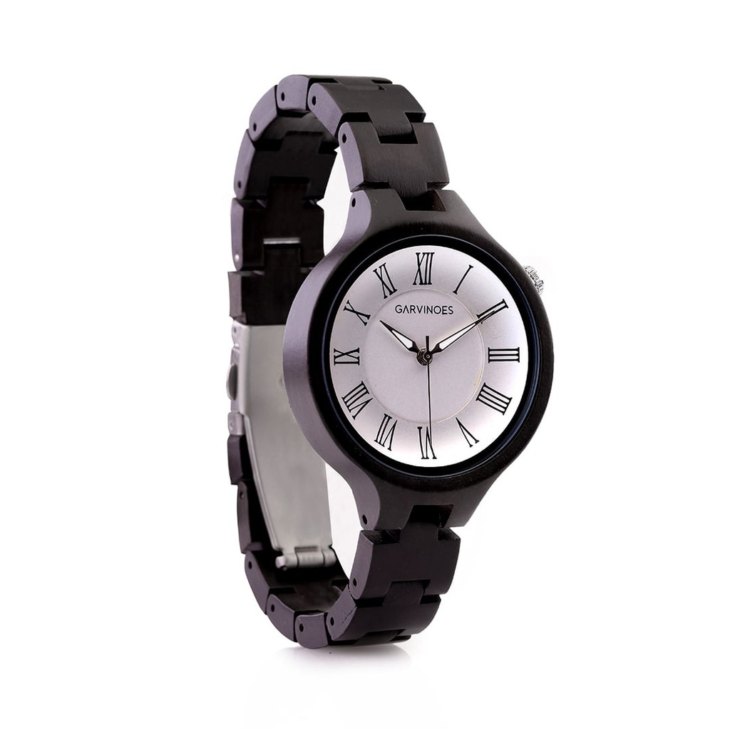 GARVINOES  Avalon White Jam Tangan Kayu Wanita 38 mm