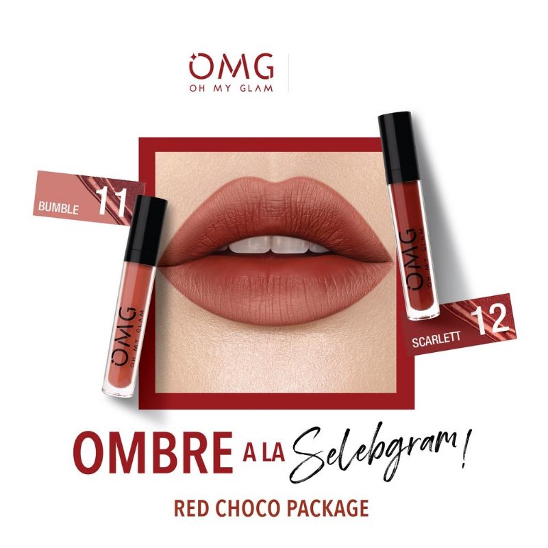 Jual OMG Oh My Glam Ombre ala Selebgram 11 & 12 Best seller Lipcream