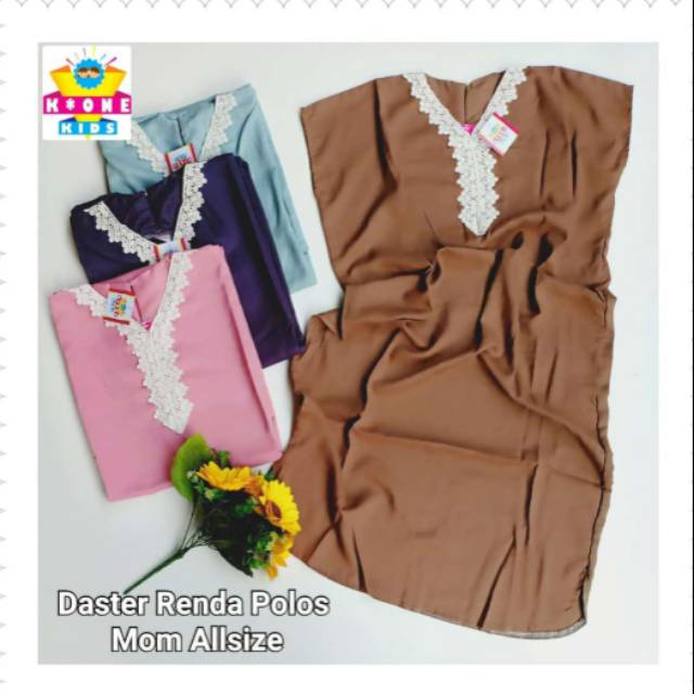 DASTER RENDA POLOS MOM WANITA ALL SIZE/BAJU TERUSAN SANTAI/DRESS PENDEK HAMIL