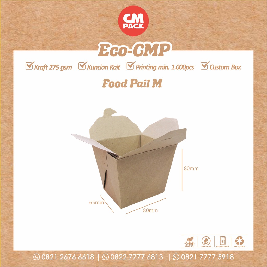 

CMP ECO KRAFT FOOD PAIL M ( 1 PACK ISI 50PCS )