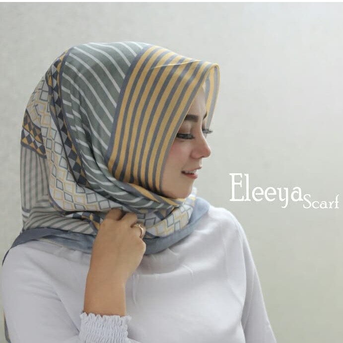 HIJAB SEGIEMPAT MOTIF ELY 34 ||  Eleeya Scarf