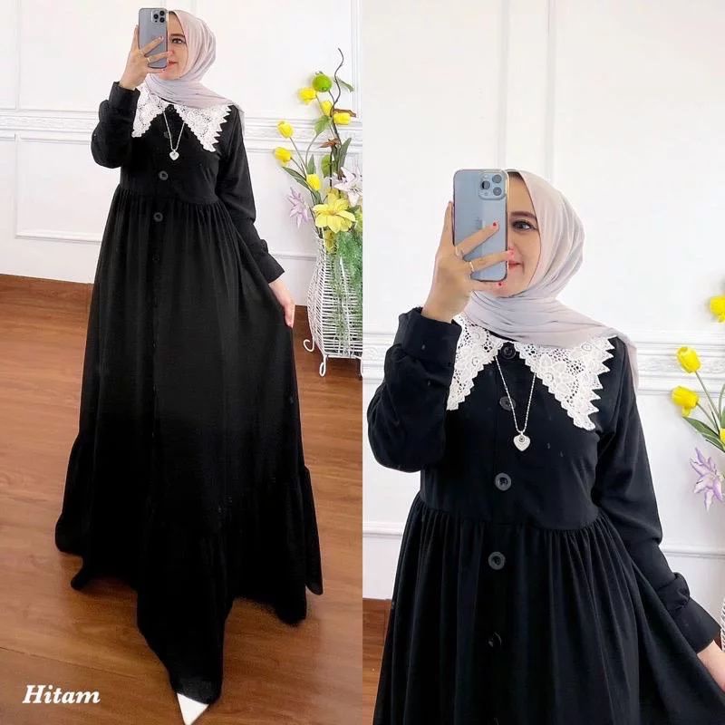 Reya Maxi Ceruty Busui / Gamis Ceruty Polos / Baju Gamis Terbaru / Gamis Busui / Dress Muslim Terbaru / Ceruty Gamis Terbaru / Casual Gamis Ceruty / Maxi Dress Muslimah / Baju Muslimah Kekinian / Gamis Casual Terbaru 2022 / Dress Muslimah Busui