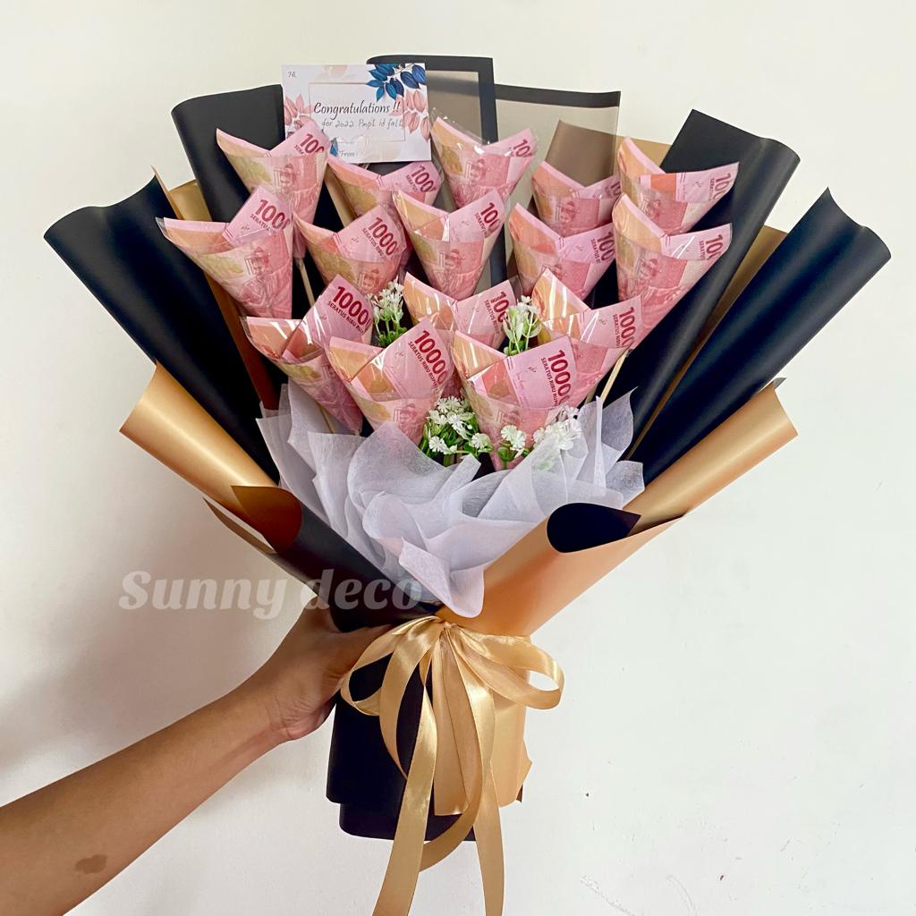 [ READY] Buket Bunga Uang 100 Ribuan | Money Bucket Instant Jakarta | Kado Ulang tahun  hadiah  buket sultan money bouget  buket costum money buket bunga/ buket uang, money cake, hadiah ulang tahun, hadiah kado hari ibu, hari ayah