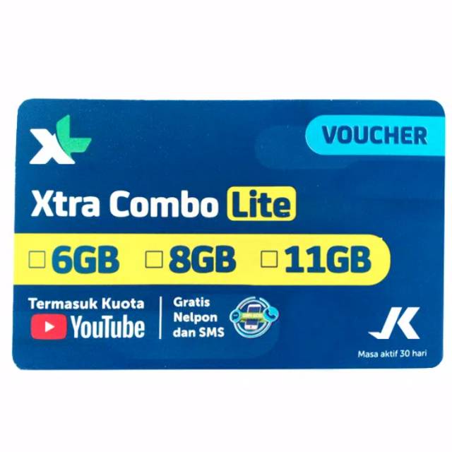 Voucher XL Xtra Combo Lite 8GB Kuota Data Internet Isi Ulang