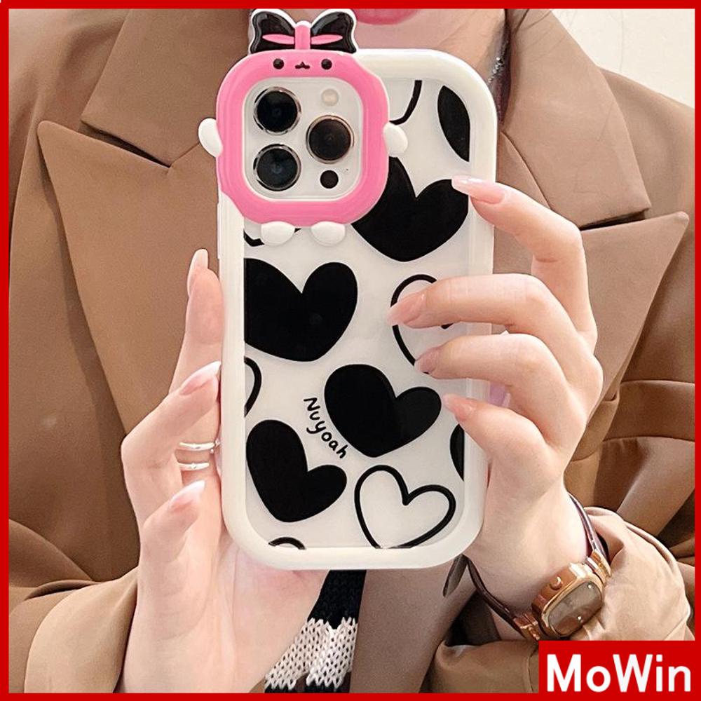 iPhone Case Silicone Soft Case Clear Case Airbag Shockproof Protection Camera Shiny Feel Love Cartoon Cute Compatible For iPhone 11 Pro Max 13 Pro Max 12 Pro Max 7Plus xr XS Max