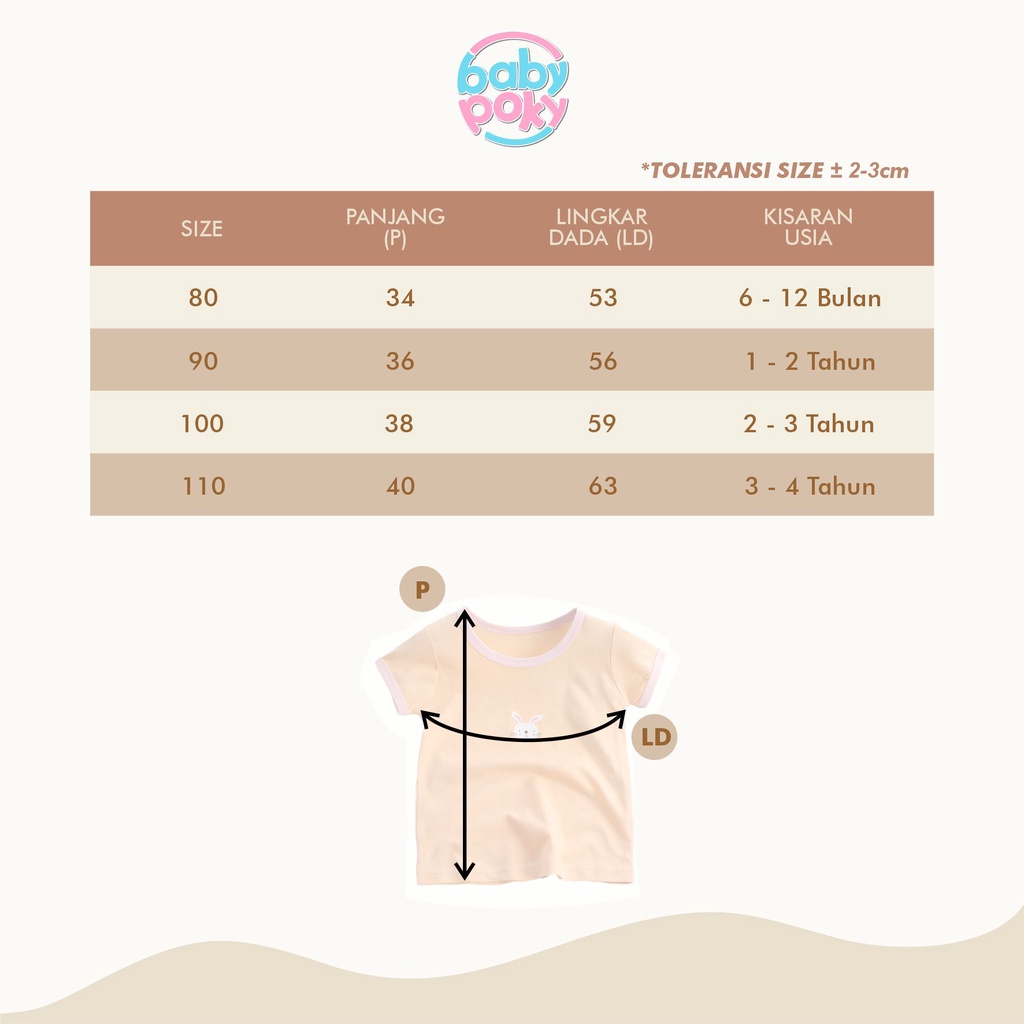 MORSOM - Kaos Lengan Pendek Anak 6 Bulan - 4 Tahun Laki Laki Perempuan Korea Style Premium