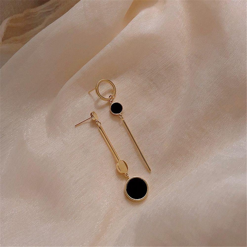 Lily Asimetris Eardrop Simplicity Anting Niche Gadis Korea