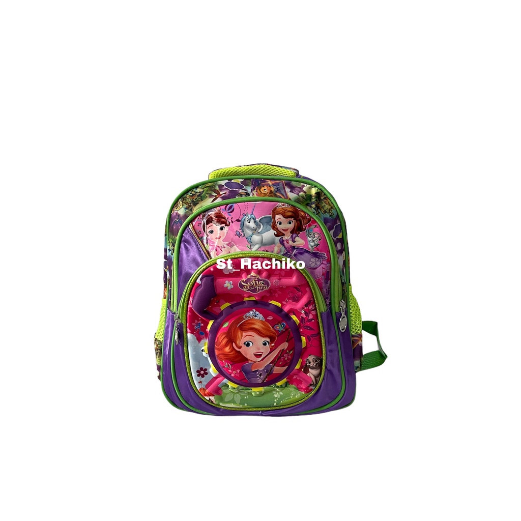 Tas Ransel Anak Cewe Merek Alto Original | Tas Ransel Sekolah Anak TK/SD | Tas Anak Warna Ijo/Ungu |