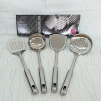 Peralatan Masak Kitchenware Series/Spatula Stainless Stenless 4 in 1 OKE*