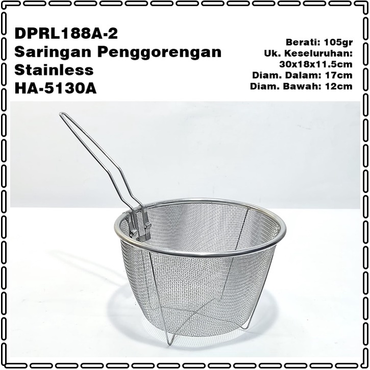 DPRL188A-2 Saringan Penggorengan Stanless 17cm