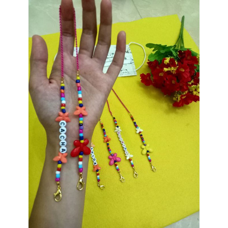 kalung masker anak, strap masker nama anak, kalung masker lucu