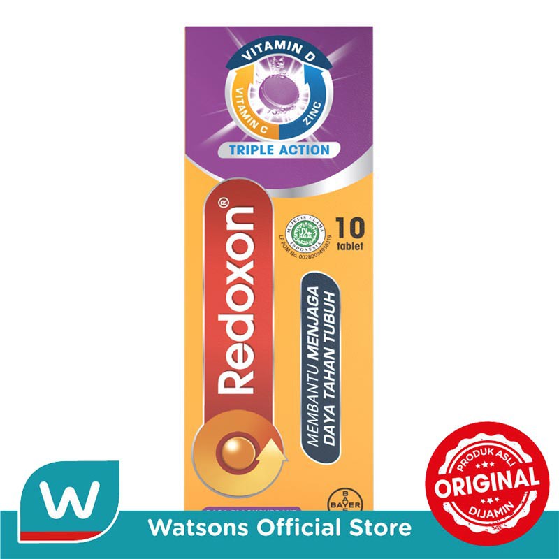 Redoxon Vitamin C, D & Zinc Rasa Blackcurrant 10 Tablet