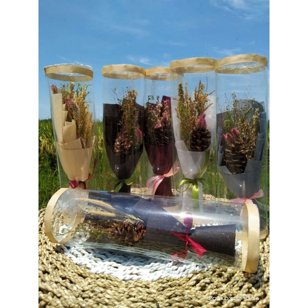 FLOWER IN JAR/BUKET KERING/BUKET TABUNG/HADIAH WISUDA