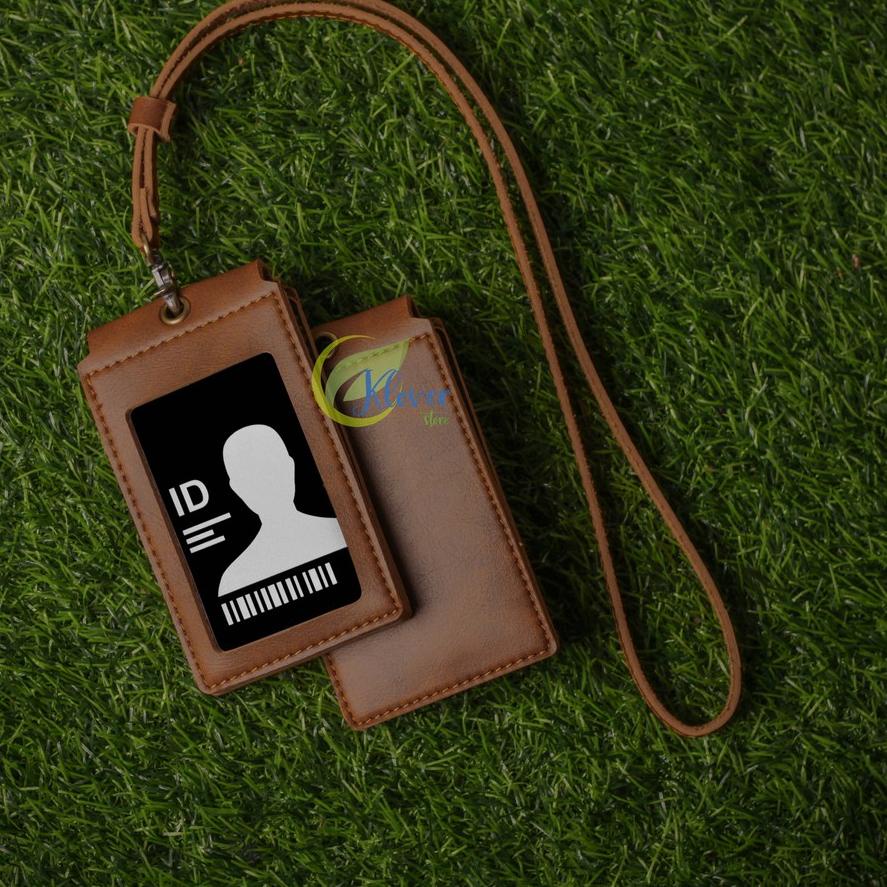

Terlaris 12.12 Card Holder Front Id Card Kalung Holder Name Tag Kulit Souvenir 어