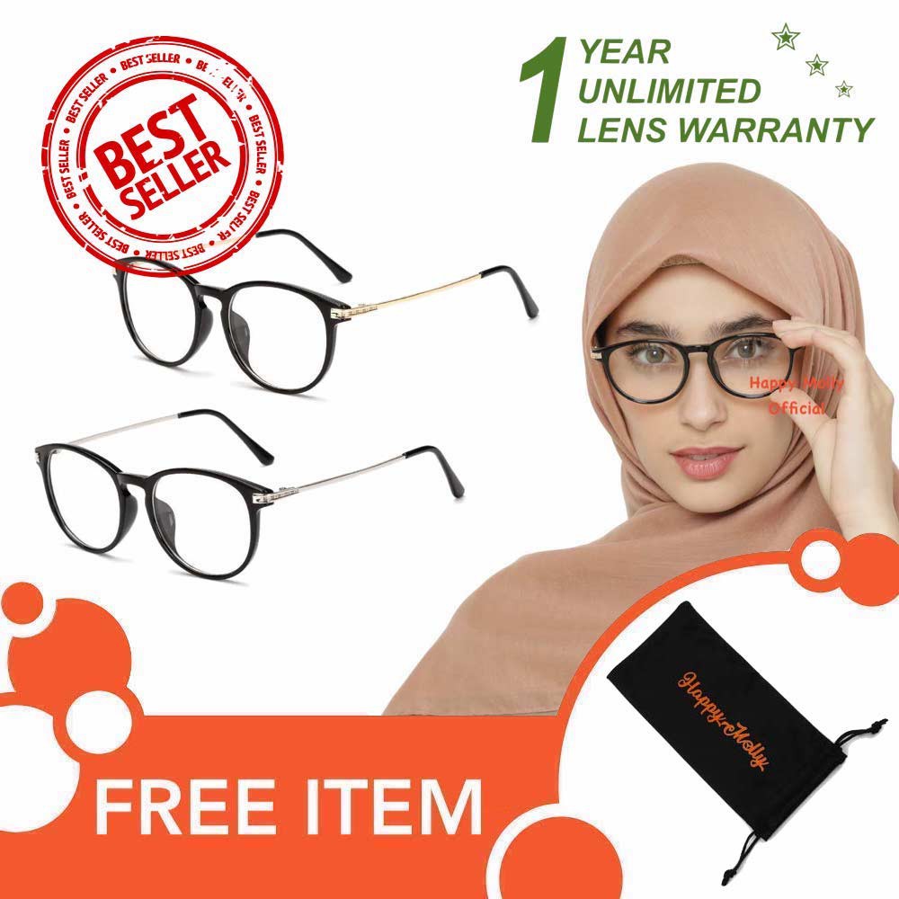 Kacamata Anti Radiasi (Design Korea) Pria dan Wanita Hijab - HM480 ( Group ) FREE Sarung