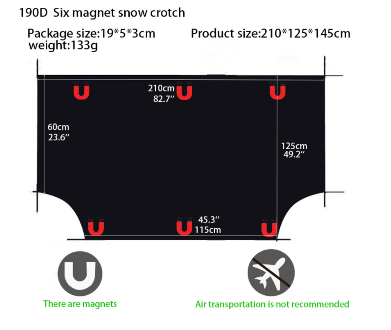 Stylish Car Sun Shade Foldable Strong Magnetic Kerai Mobil Untuk Kaca Depan Tahan Air Penutup Pelindung Debu Musim Dingin Penutup Jendela Depan Mobil Car Cover UV Protection