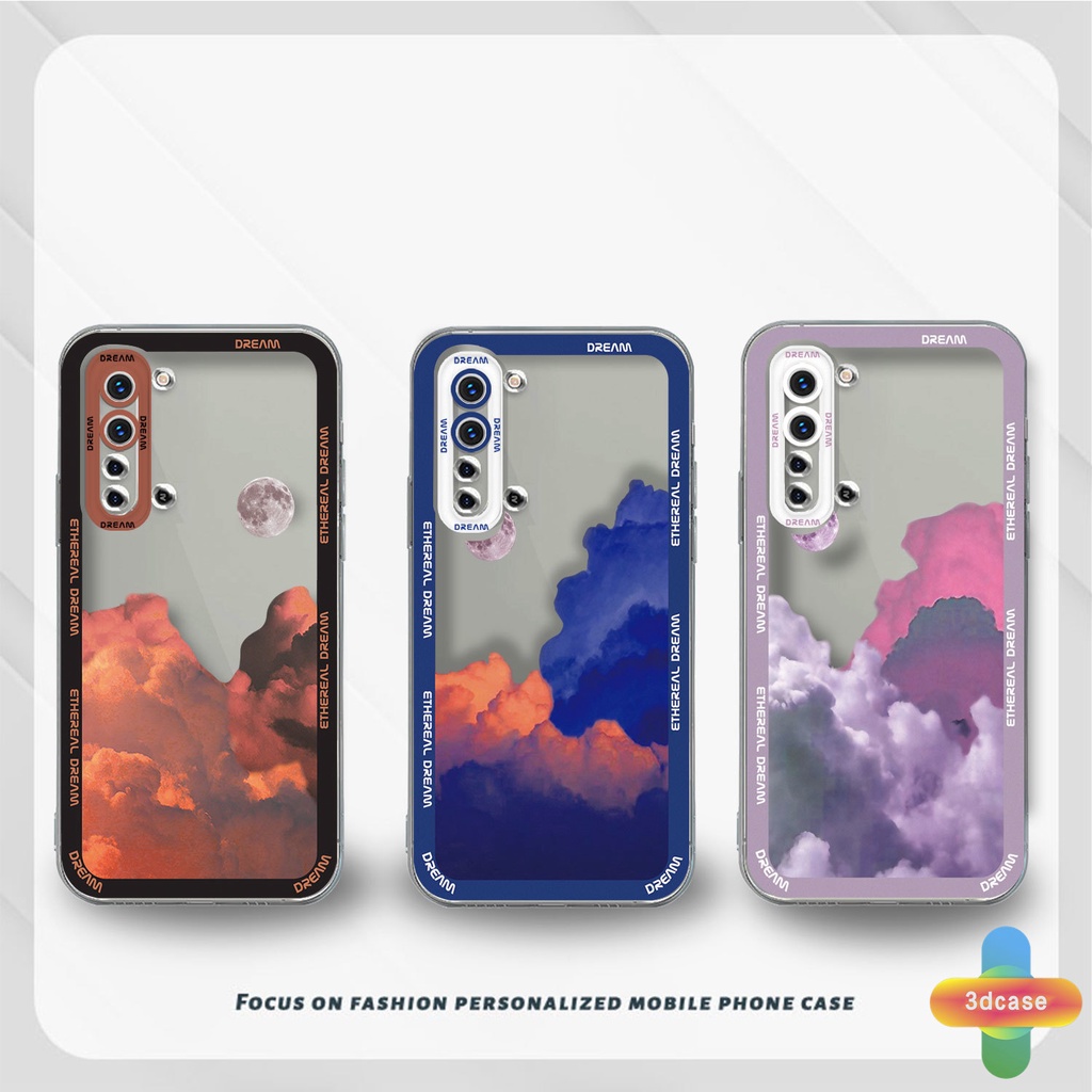 Case HP Realme C15 C21 C11 2021 C21Y C31 C35 C25 C20 C3 C12 C2 C25S 5S 5 5S 5i C17 7i C1 C25Y C2 C3i 6i C20A realme Narzo 20 10 10A 20A 30A A7 A5S A15 A16 Y12 Y20 Y15S A03 Ins Colorful Clouds Transparent Case