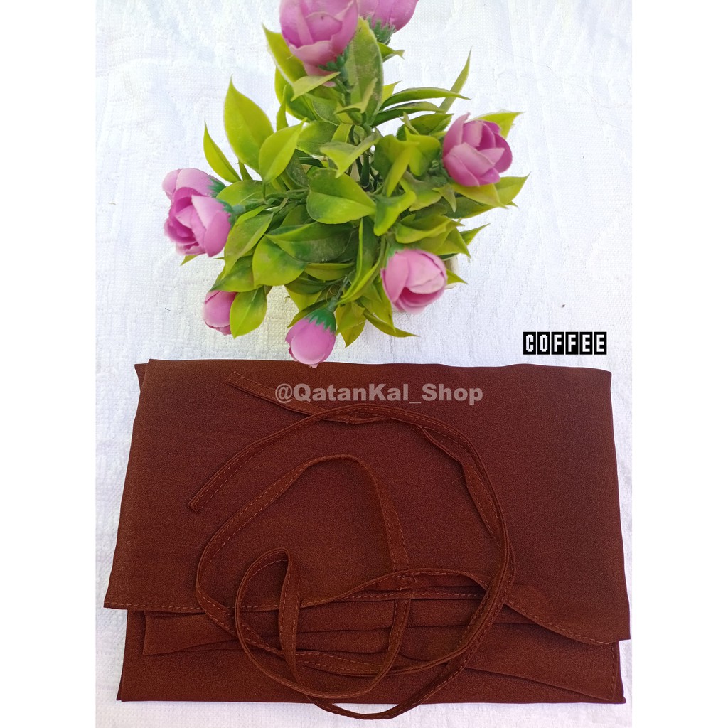 BERGO MARYAM TALI HIJAB INSTAN NON PET BAHAN DIAMOND KERUDUNG JILBAB PREMIUM BAGIAN 1-Coffee