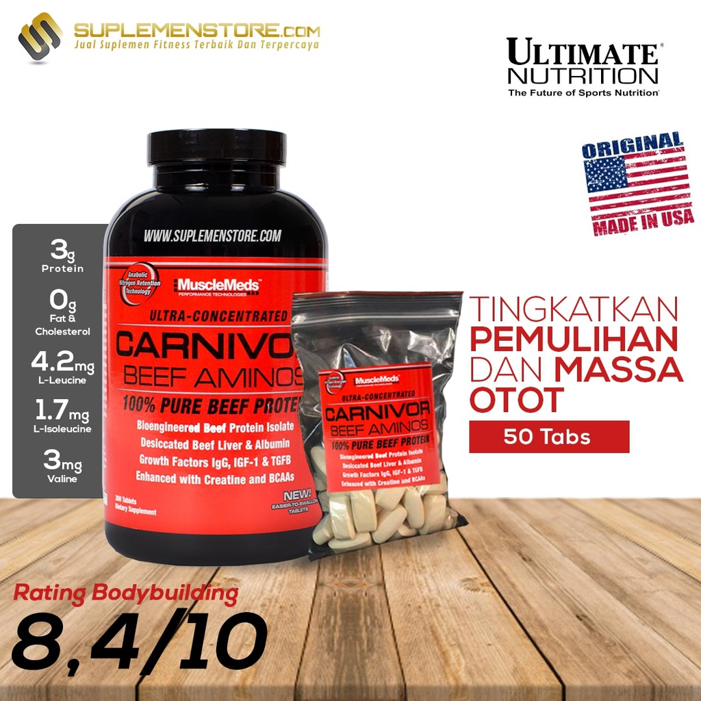 Musclemeds Carnivor Amino Beef Eceran Repack 50 Tabs