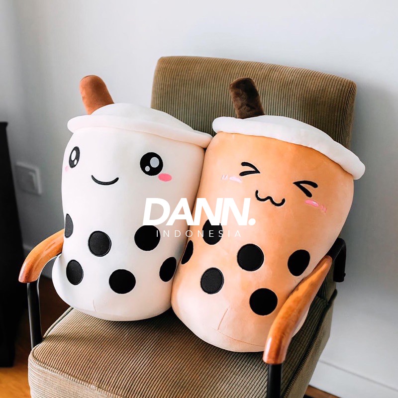 Boneka Boba Milk JUMBO Bubble Brown Sugar Cream & Pink