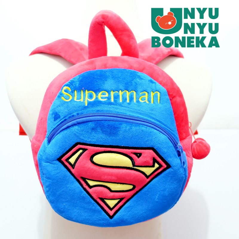 Tas Ransel M Paud Boneka spiderman superman kapten ironman batman ironman superhero tas ransel sekolah anak laki-laki