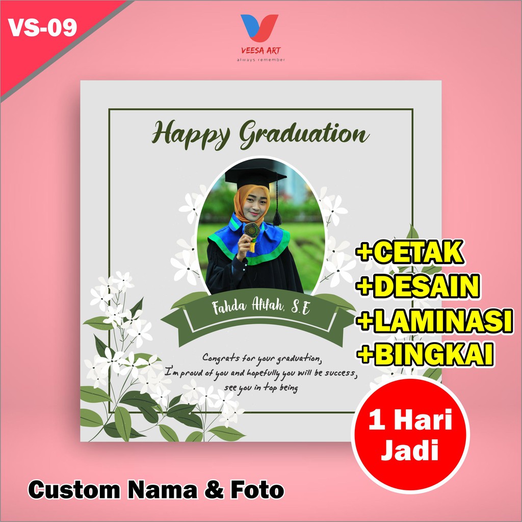 Kado Wisuda Cowok Pria Kampus Perawat Pelayaran Custom desain Foto Hadiah Ulangtahun walldecor Ultah Hadiah Pernikahan Murah Aesthetic Estetik Cewek Unik Custom Foto Nama Gift Graduation Souvenir