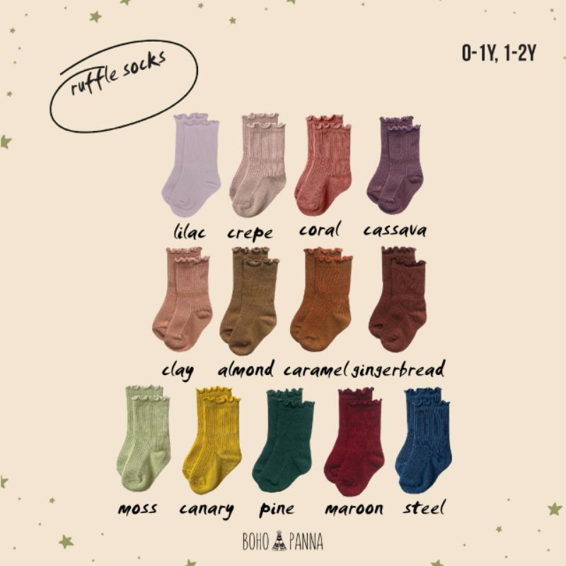 Ruffle Socks Bohopanna • kaos kaki dengan ruffle