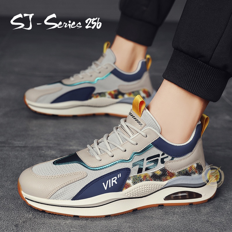 [JWALK] Sepatu Sneakers Pria Trendy Casual Uptodate Style Hangout Casual Kuliah Kualitas Import Premium - 256 (FREE BOX)