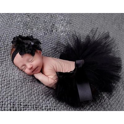 Newborn Photography Properties - Black Tutu Skirt Costume