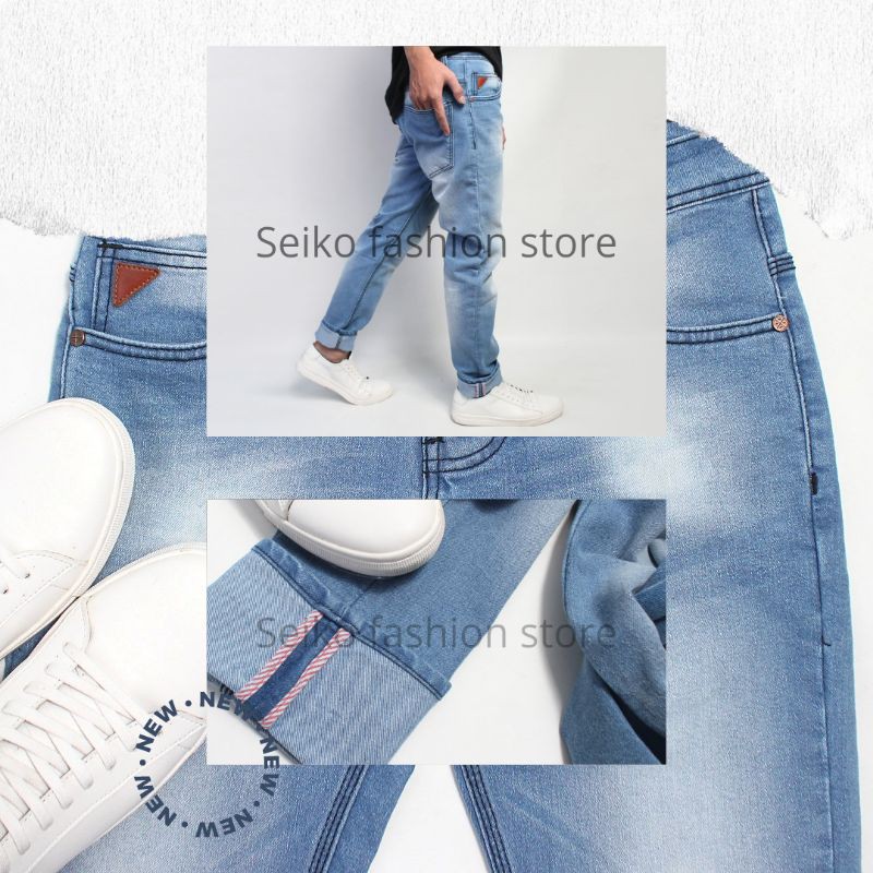 CELANA PRIA JEANS PANJANG BVB RIPPED 4505