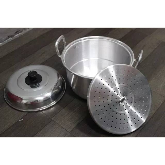 Ready  [COD] Panci dandang steamer tutup set jawa masak air sernaguna KUKUS maspion 18 20 22